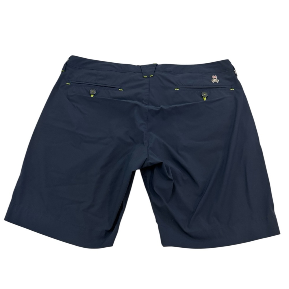 Psycho Bunny Classic Fit Stretch Nylon Shorts Navy Size 36